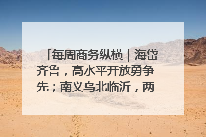 每周商务纵横｜海岱齐鲁，高水平开放勇争先；南义乌北临沂，两扇窗里观外贸