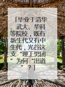 毕业于清华、武大、华科等院校，既有新生代又有中生代，光谷这支“理工男团”为何“出道”？