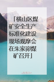 横山区煤矿安全生产标准化建设现场观摩会在朱家峁煤矿召开