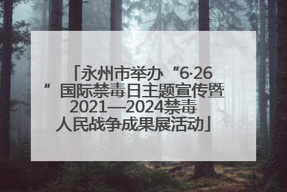 永州市举办“6·26”国际禁毒日主题宣传暨2021—2024禁毒人民战争成果展活动