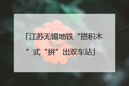 江苏无锡地铁“搭积木”式“拼”出双车站