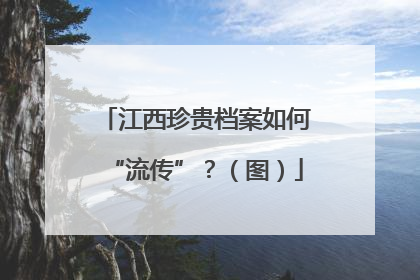江西珍贵档案如何“流传”？（图）