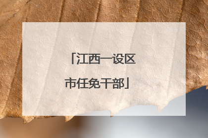 江西一设区市任免干部