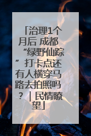 治理1个月后 成都“绿野仙踪”打卡点还有人横穿马路去拍照吗？｜民情瞭望