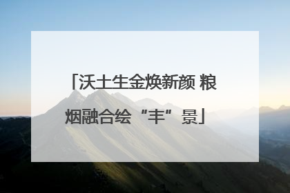 沃土生金焕新颜 粮烟融合绘“丰”景