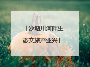 沙塘川河畔生态文旅产业兴