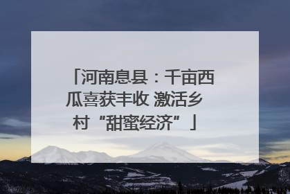 河南息县：千亩西瓜喜获丰收 激活乡村“甜蜜经济”