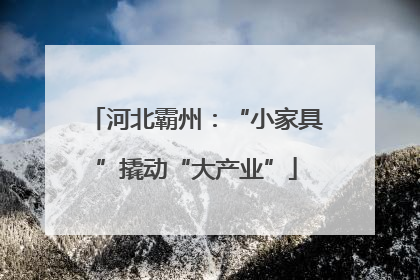河北霸州：“小家具”撬动“大产业”