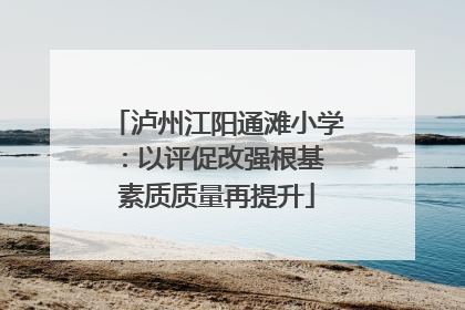 泸州江阳通滩小学：以评促改强根基 素质质量再提升