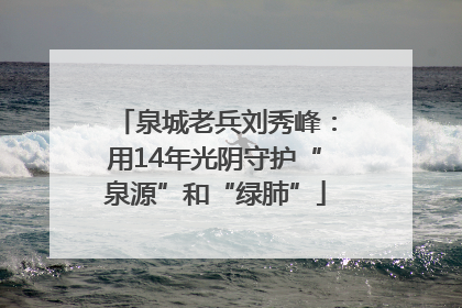 泉城老兵刘秀峰：用14年光阴守护“泉源”和“绿肺”