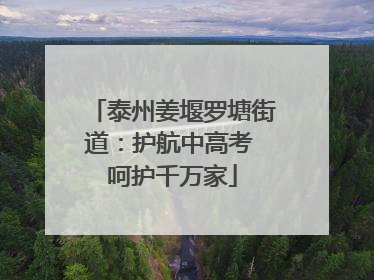 泰州姜堰罗塘街道：护航中高考 呵护千万家