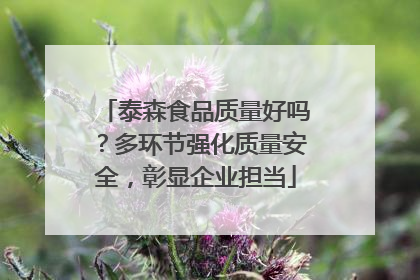 泰森食品质量好吗？多环节强化质量安全，彰显企业担当