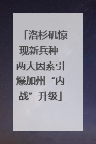 洛杉矶惊现新兵种 两大因素引爆加州“内战”升级