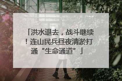 洪水退去，战斗继续！连山民兵昼夜清淤打通“生命通道”