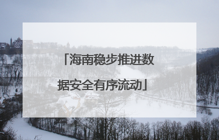 海南稳步推进数据安全有序流动