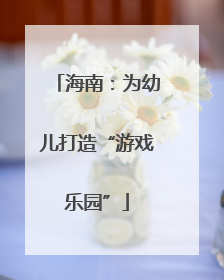 海南：为幼儿打造“游戏乐园”