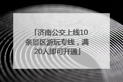 济南公交上线10条景区游玩专线，满20人即可开通
