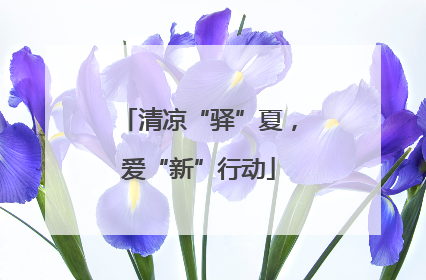 清凉“驿”夏，爱“新”行动