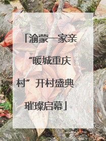 渝蒙一家亲 “暖城重庆村”开村盛典璀璨启幕