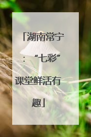 湖南常宁：“七彩”课堂鲜活有趣