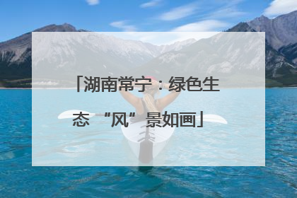 湖南常宁：绿色生态 “风”景如画