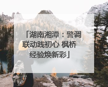 湖南湘潭：警调联动践初心 枫桥经验焕新彩