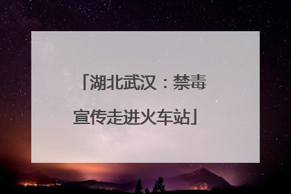 湖北武汉：禁毒宣传走进火车站