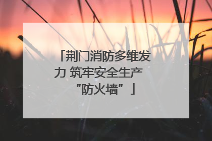 荆门消防多维发力 筑牢安全生产“防火墙”