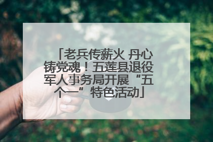 老兵传薪火 丹心铸党魂！五莲县退役军人事务局开展“五个一”特色活动