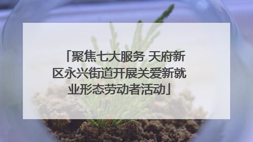 聚焦七大服务 天府新区永兴街道开展关爱新就业形态劳动者活动