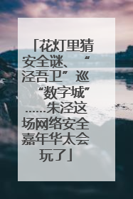 花灯里猜安全谜、“泾吾卫”巡“数字城”……朱泾这场网络安全嘉年华太会玩了