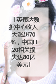 英伟达数据中心收入大涨超70%，中国H20相关损失达80亿美元