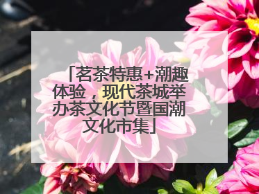 茗茶特惠+潮趣体验，现代茶城举办茶文化节暨国潮文化市集