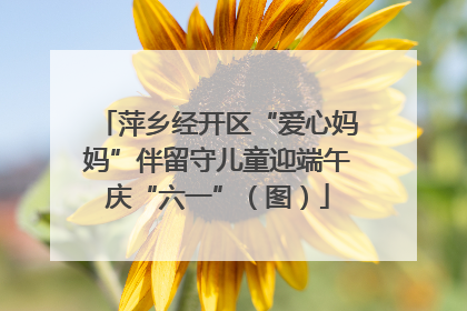 萍乡经开区“爱心妈妈”伴留守儿童迎端午庆“六一”（图）