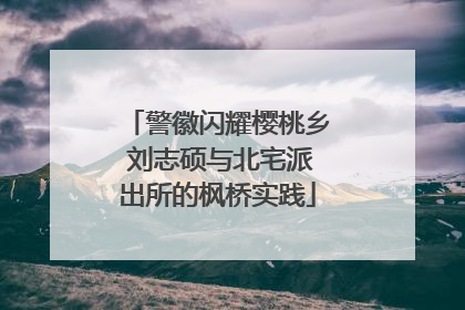 警徽闪耀樱桃乡 刘志硕与北宅派出所的枫桥实践