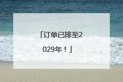 订单已排至2029年！