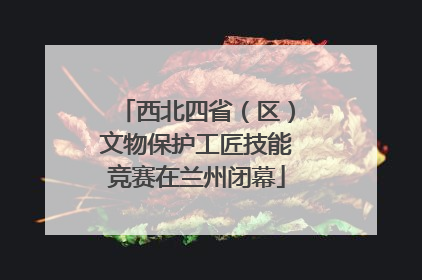 西北四省（区）文物保护工匠技能竞赛在兰州闭幕