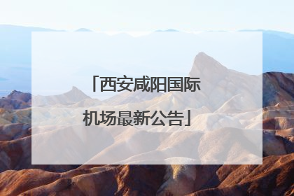 西安咸阳国际机场最新公告