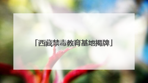 西藏禁毒教育基地揭牌