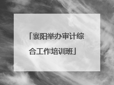 襄阳举办审计综合工作培训班
