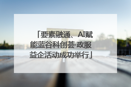 要素融通、AI赋能蓝谷科创荟·政服益企活动成功举行