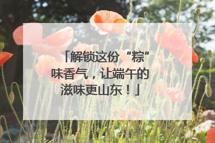 解锁这份“粽”味香气，让端午的滋味更山东！