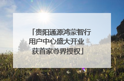 贵阳通源鸿蒙智行用户中心盛大开业 获首家尊界授权
