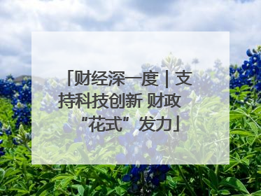 财经深一度｜支持科技创新 财政“花式”发力
