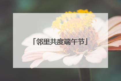 邻里共度端午节