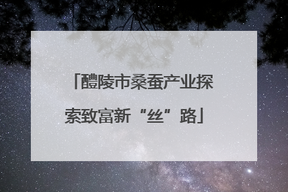 醴陵市桑蚕产业探索致富新“丝”路