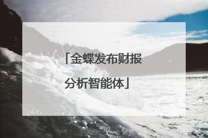 金蝶发布财报分析智能体