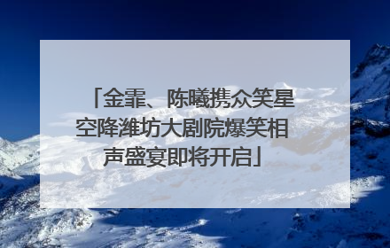 金霏、陈曦携众笑星空降潍坊大剧院爆笑相声盛宴即将开启