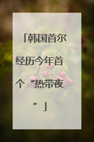 韩国首尔经历今年首个“热带夜”