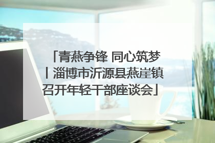 青燕争锋 同心筑梦丨淄博市沂源县燕崖镇召开年轻干部座谈会